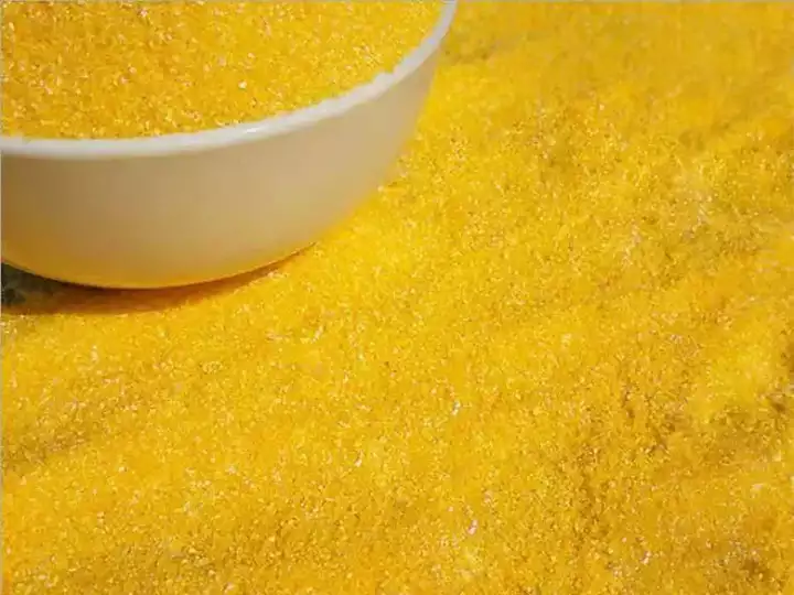 Manufacturing process of corn grits