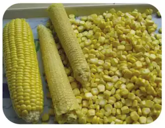 Очистка свежей кукурузы